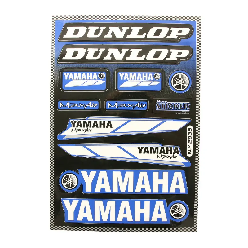 Aufkleber-Sticker Racing Dunlop - Bogen mit 12 Stück (330 mm x 220 mm)