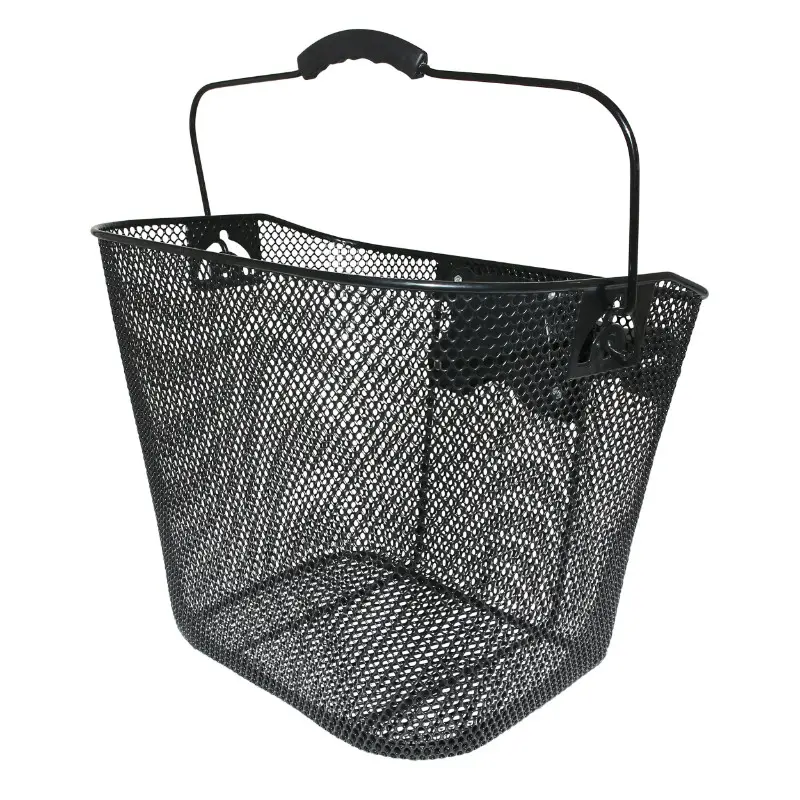 Panier avant acier nid abeille Newton pour vae entraxe 78MM noir fixation rapide clips RPD 31,8MM 19L (lg35xl25xh25)