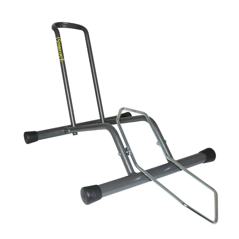 Présentoir-support 1 vélo Officine Parolin Stabilus fixation roue avant ou arrière 26"-27,5"-29"-700C gris