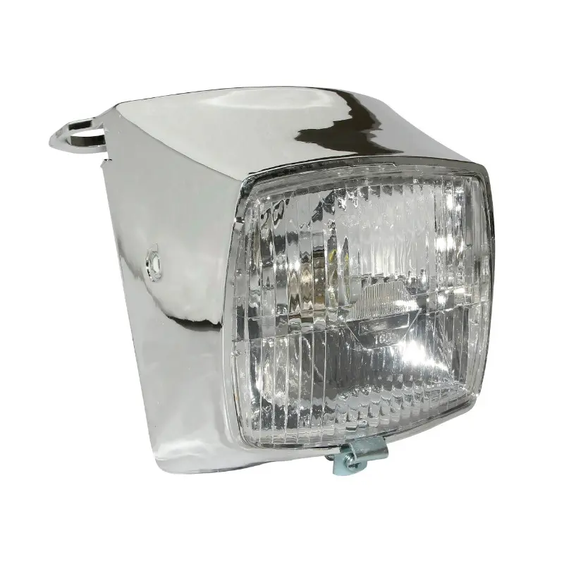 ヘッドライト アダプター プジョー 103 用 クロームトリム付き 電球 P26S 12V 15W P2R
