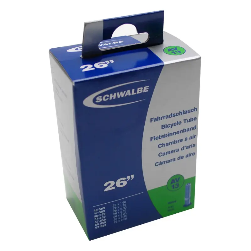 Schwalbe Fahrradschlauch 26 x 1.50-2.50 Standardventil komplett aus Alu AV13