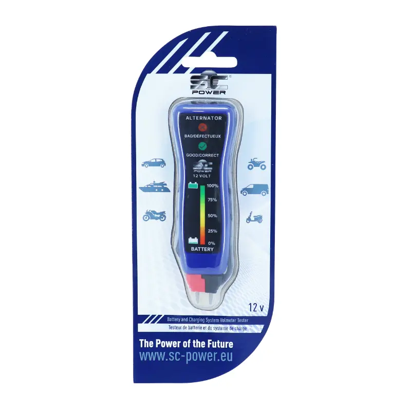SC Power SCACC03 オートバイ・スクーター・農業機械用 バッテリーチェッカー — 第3ビュー