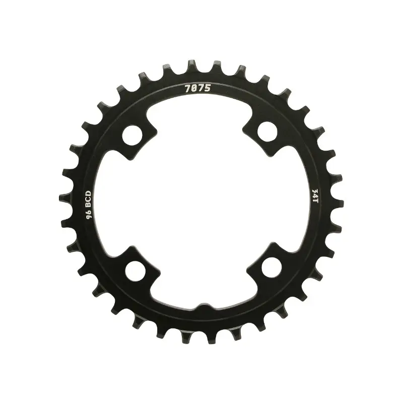 Plateau VTT 4BRA d.96 pour Sunrace 34DTS mono MX 12-11-10V. noir narrow-wide alu compatible autres marques