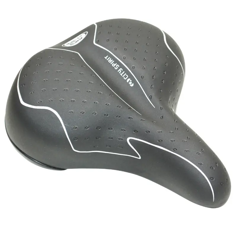 Selle Newton City Spirit femme gel élastomère relaxed noir 245x208mm