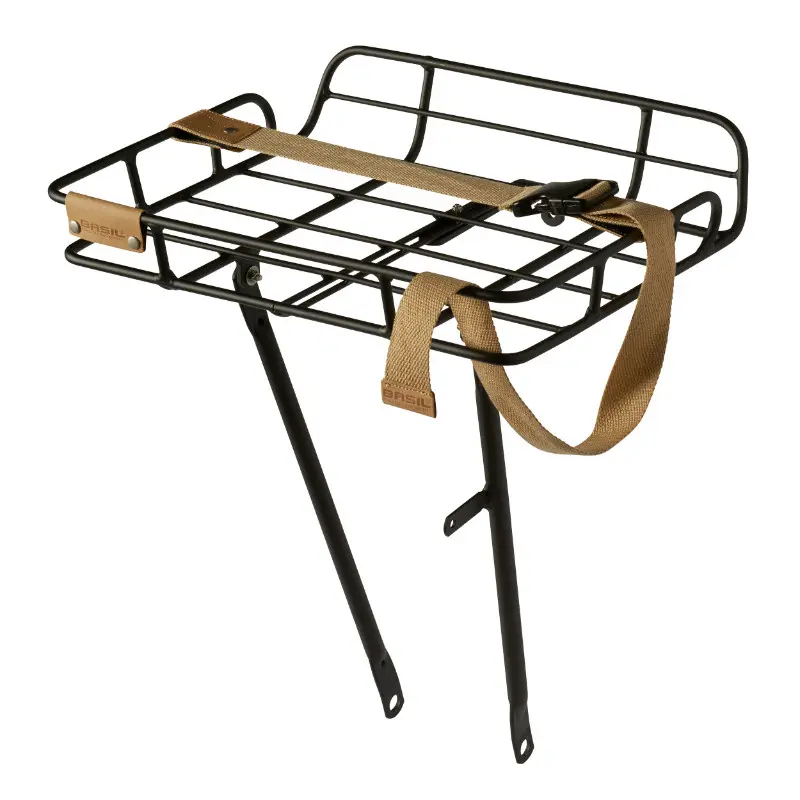Fahrradgepäckträger vorne Plattform Portland mit Alu-Kanten Basil verstellbar 28''-26" (max. Gewicht 10 KG) (42X29X11CM)