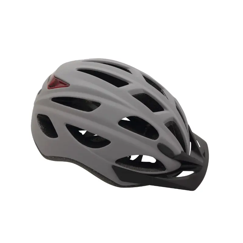ポリスポート アーバン-シティゴー 自転車用ヘルメット マットグレー 54-59cm 内蔵ライト付き