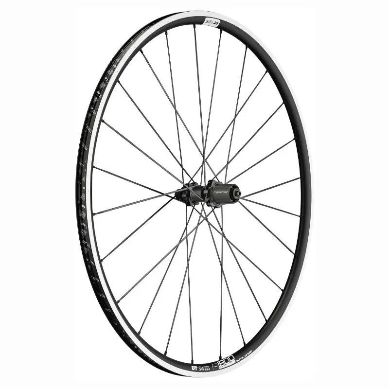 Roue route patin blocage 700 Dt Swiss P1800-23 performance arriere cassette shimano 12-11-10V noir jante 19C