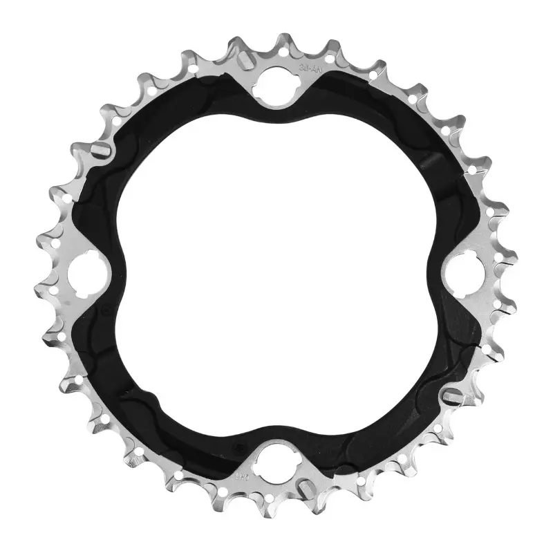 MTB-Kettenblatt 4BRA d.96 für Shimano Deore M6000 Doppel 30DTS innen Ursprung silber-schwarz 10V.