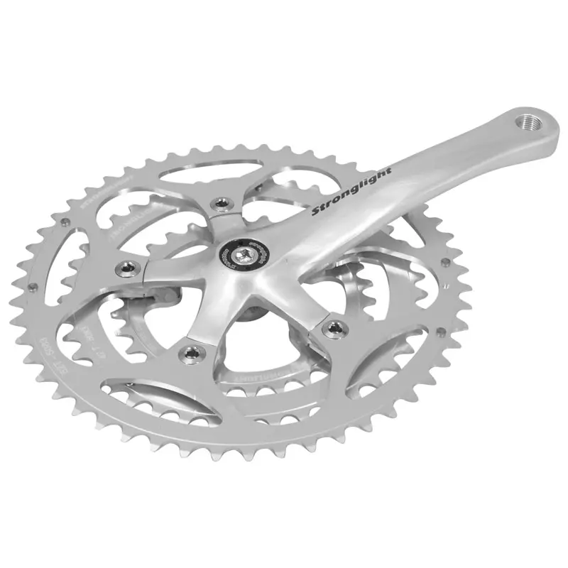 Rennkurbel Stronglight 9-10V. impact silber 172.5MM 52-42-30 kompatibel 8V. (Achse Vierkant 115MM) — Ansicht 2