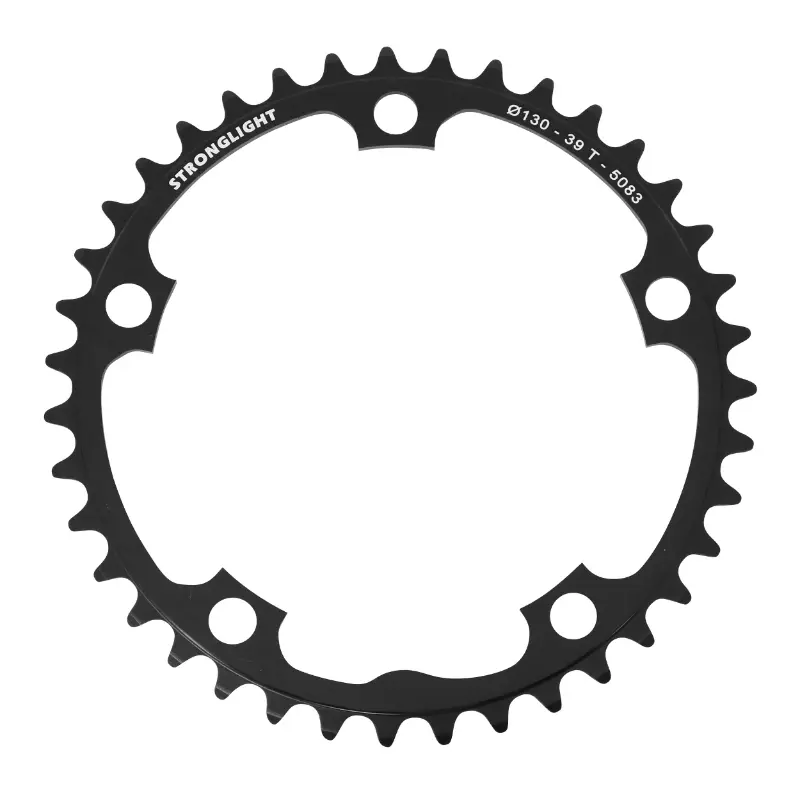 روڈ چین رِنگ 5BRA d.130 Stronglight ڈیورل 39DTS اندرونی سیاہ قسم shimano 8-9V.