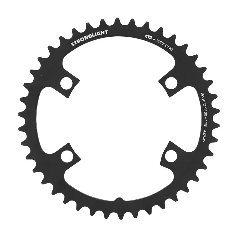 Kettenblatt Rennrad 4BRA d.110 für Shimano Dura-Ace 9100 Stronglight 42DTS innen schwarz CT2 11f. für außen 54DTS