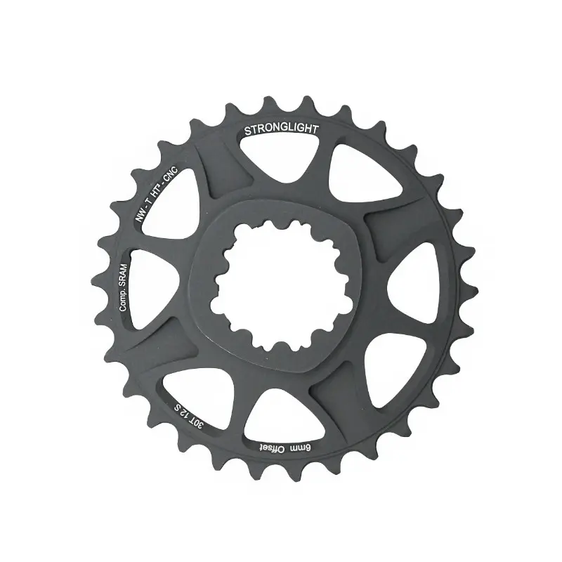 Plateau VTT direct mount pour sram XX1-X01 Stronglight HT3 mono 30DTS noir alu 12V. narrow wide (deport 6MM)