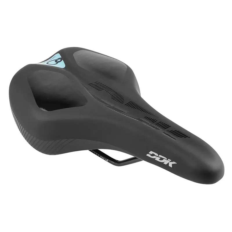 Selle Newton City Unisex Memory Confort Athletic noir 265x165mm rail acier avec pads mémoire de forme