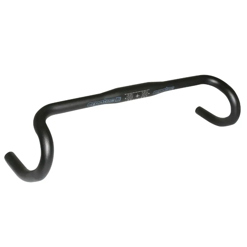 Cintre route Ergotec randonneur aluminium noir Ø31,8 mm L440-510 mm