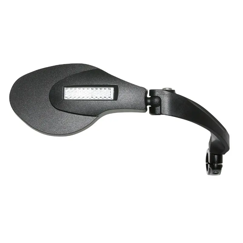 Rétroviseur vélo droit P2R oval fixation sur cintre pour VAE - Miroir 8,5x6 cm