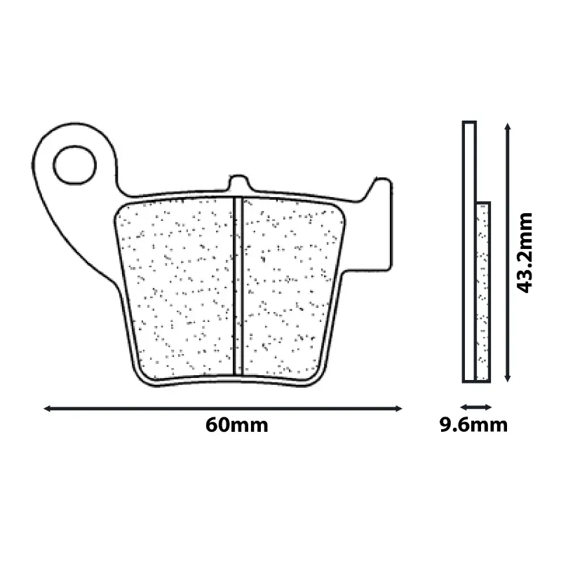 CL Brakes 1076 X59 cross metal fritté fékbetét (1 db, 2-es csomag) — 2. kép