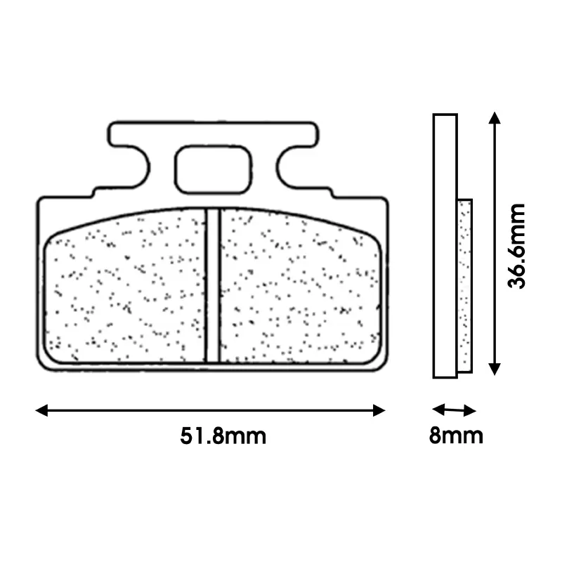 Bromsbelägg CL BRAKES små kubik 2287S4 — vy 3