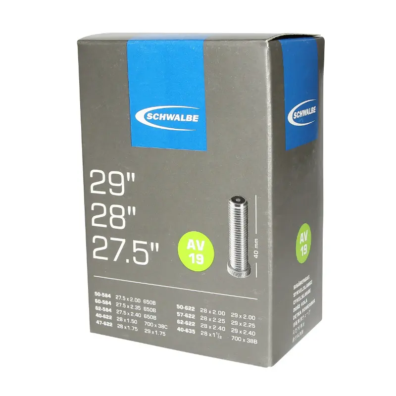 Schlauch Schwalbe 27,5-29 x 2,00-2,40 Standardventil vollständig aus Aluminium AV19