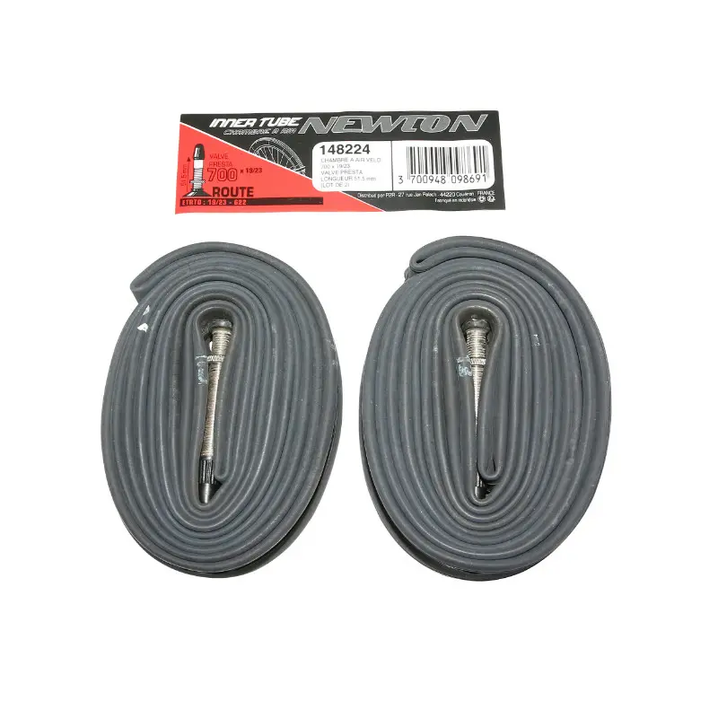 Chambre à air vélo 700 x 19-23 Newton valve Presta 51,5 mm (lot de 2)