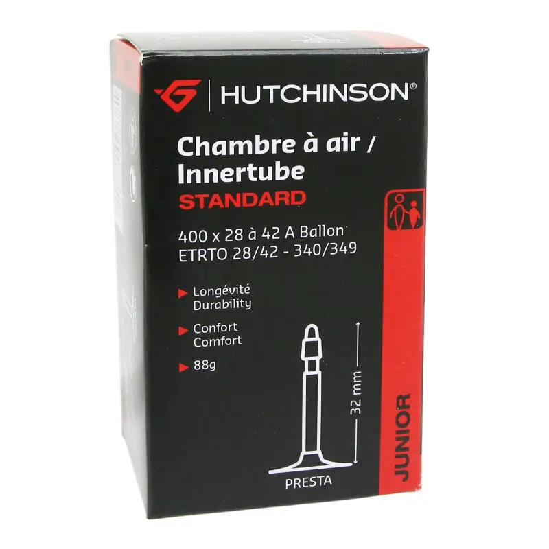 Fahrradschlauch 400 x 28-42A Hutchinson Ventil Presta 32 mm 88 g