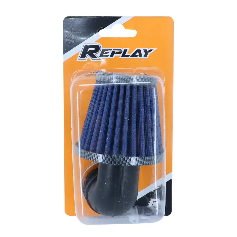 Luftfilter Replay KN Middle FC karbon-blau Anschluss Bogen Durchmesser 35-28 — Ansicht 3