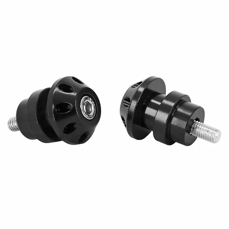 AVOC M8 ایلومینیم CNC ملڈ ہیڈ بلیک موٹر سائیکل بار اینڈ (جوڑا)
