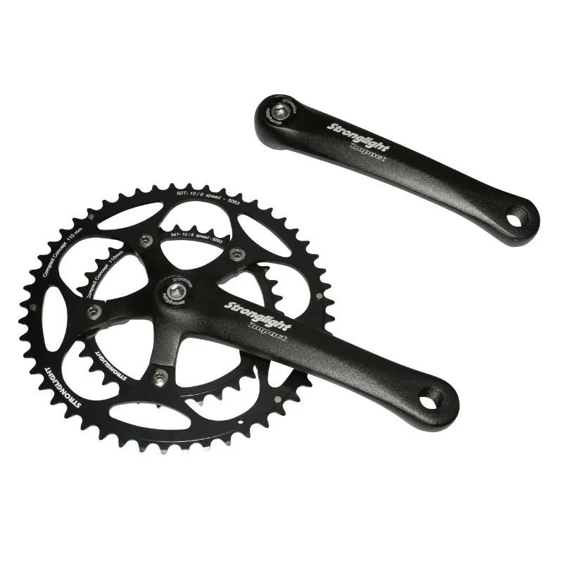Pédalier route Stronglight 9-10V Impact noir 170 mm 50-34 compatible 8V axe carré 107 mm