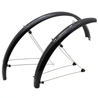 Garde-boue VTT tringles 24'' Stronglight country 54 mm noir (paire)