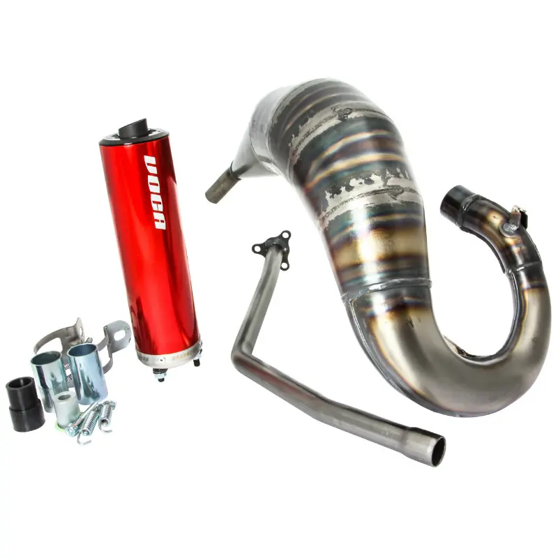 Silencieux Voca Racing Pot 50 boîte Rookie pour Rieju 50 MRT passage haut alu rouge