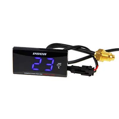 ميزان حرارة رقمي VOCA RACING لنظام التبريد السائل 0-120°C مع إضاءة LED زرقاء