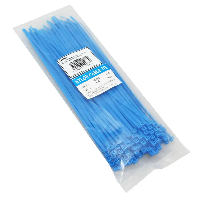 Kabelbinder Nylon Rilsan 3,6x250 mm blau P2R (Packung mit 100)