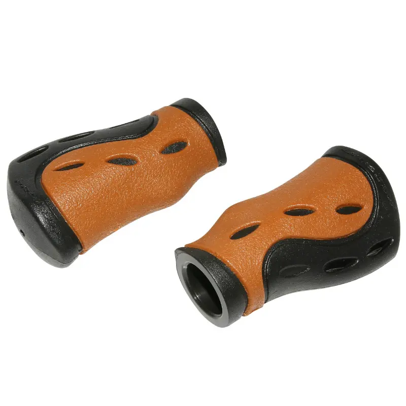 빈티지 스타일 Progrip 988 블랙-브라운 Ø22 mm L85 mm 시티/자전거 그립 (페어)