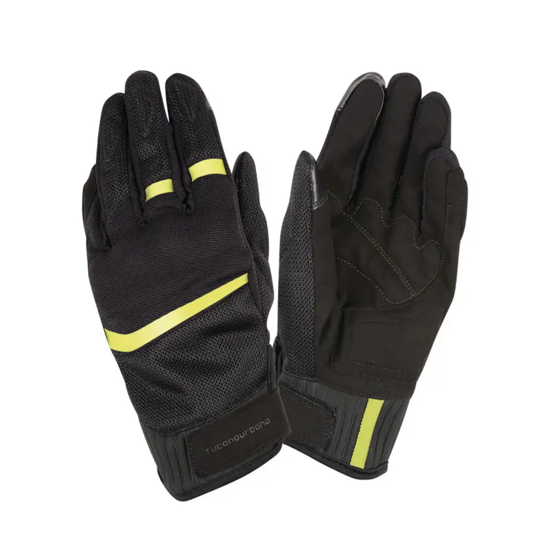 All Season Handschuhe Tucano Herren Penna Schwarz-Neongelb T 8 (S) (geprüft nach EN 13594:2015-CE) (Touchscreen-kompatibel)