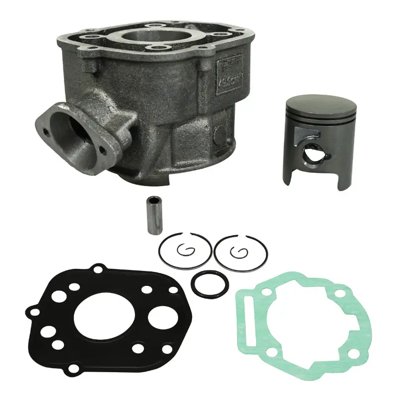 Cylindre 50 adaptable Derbi 50 Senda 2006+, GPR 2006+, Gilera 50 SMT 2006+, RCR 2006+ moteur Piaggio Euro 3 P2R fonte piston graphite
