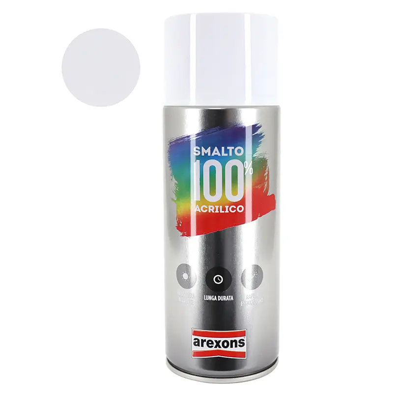 Bombe de peinture acrylique Arexons blanc brillant 400 ml