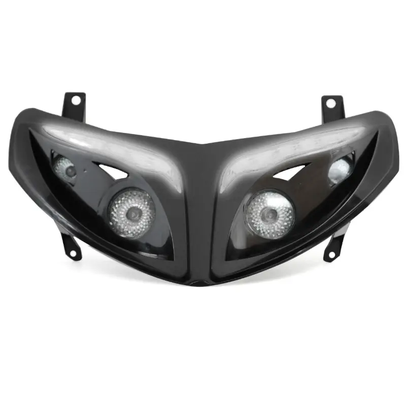 مصباح مزدوج للدراجة البخارية Replay RR8 لـ Peugeot 50 Speedfight II أسود مع مصابيح LED بيضاء