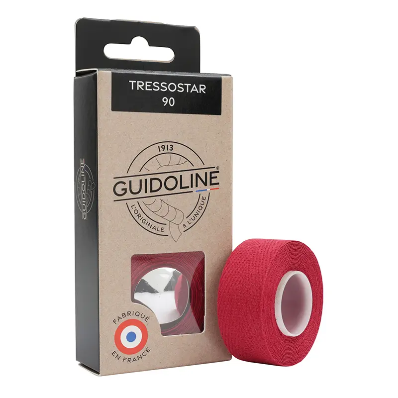 Ruban de guidon Velox Tressostar 90 coton rouge 20 mm x 2,80 m