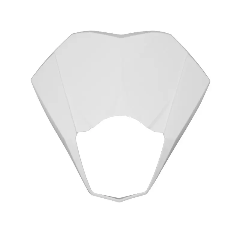Plaque phare-tête de fourche 50 à boîte adaptable Rieju 50 MRT 2009-2021, MRT Enduro 2009-2021, MRT Pro 2009-2021, MRT SM 2009-2021 blanc brillant P2R