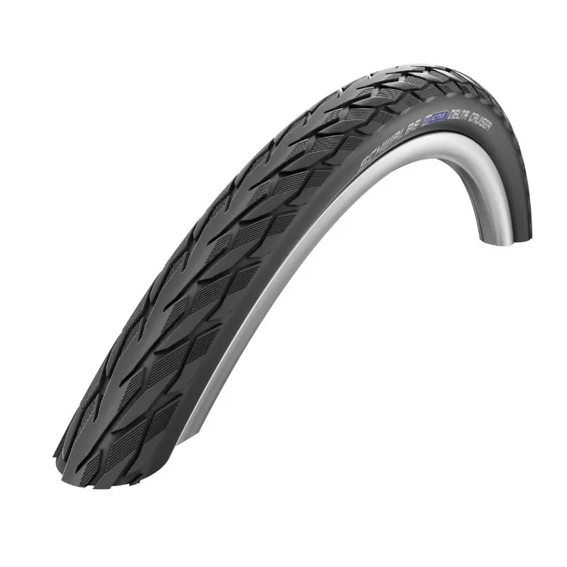 도시형 VTC 타이어 Schwalbe Delta Cruiser Plus 700 x 32 블랙 TR 측면 강화 Reflex