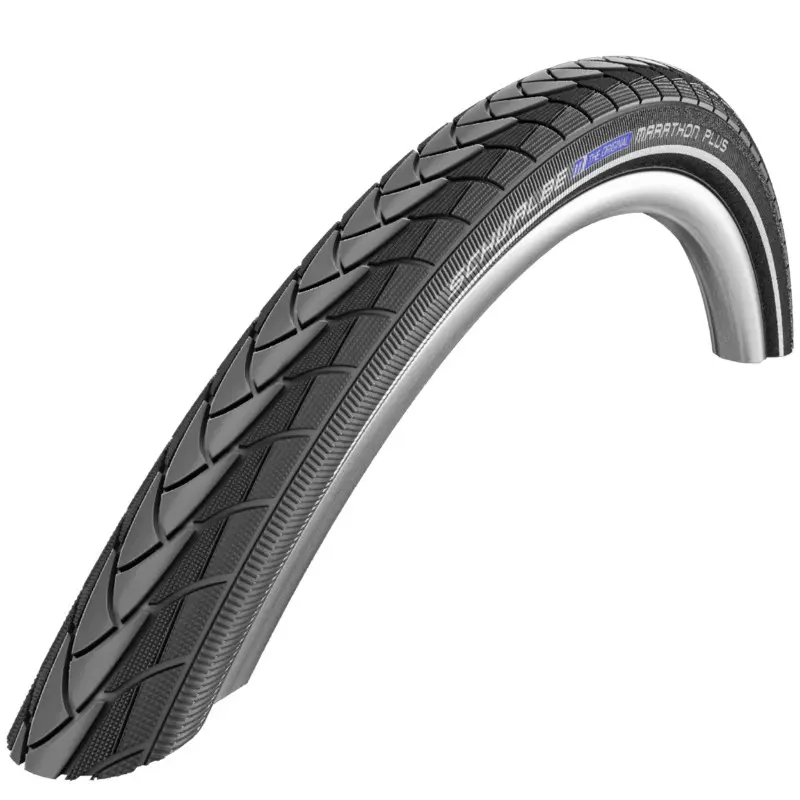 Pneu VTT urbain Schwalbe Marathon Plus 26 x 2.00 noir TR (50-559) renfort 5 mm flanc réflex compatible VAE