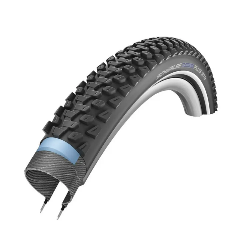 Pneu VTT Schwalbe Marathon Plus 29 x 2.10 MTB crampons noir TR (54-622) renfort flanc Reflex homologué VAE E50