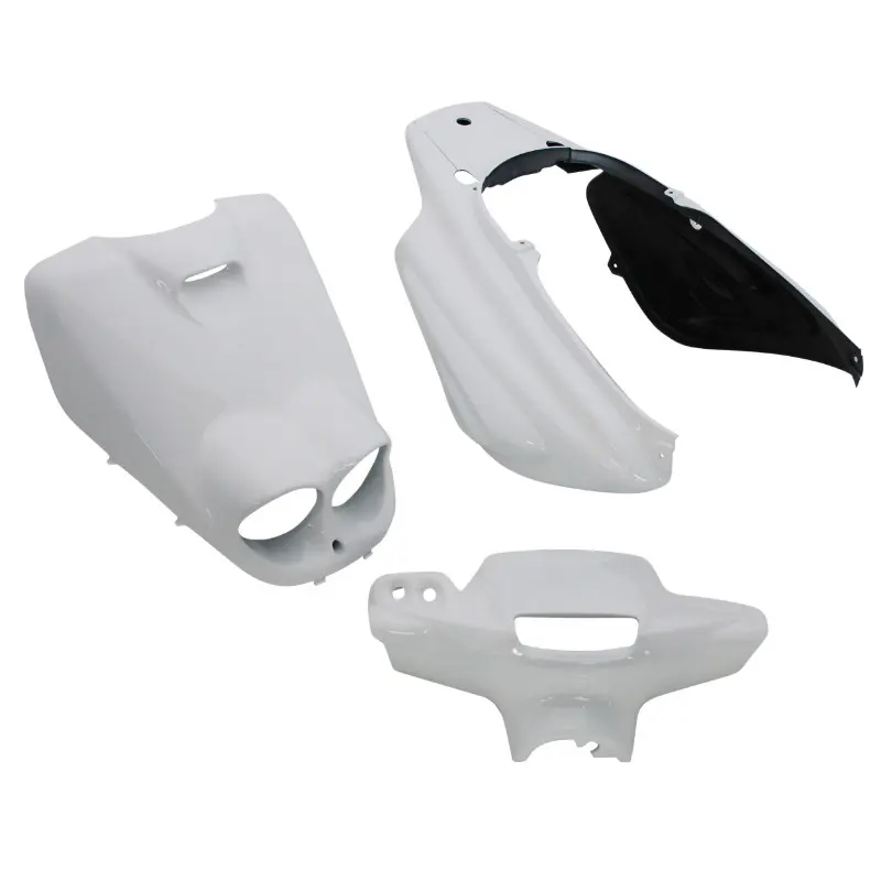 Carrosserie carenage MBK Booster NG / Yamaha BWS Rocket blanc brillant kit 5 pièces P2R