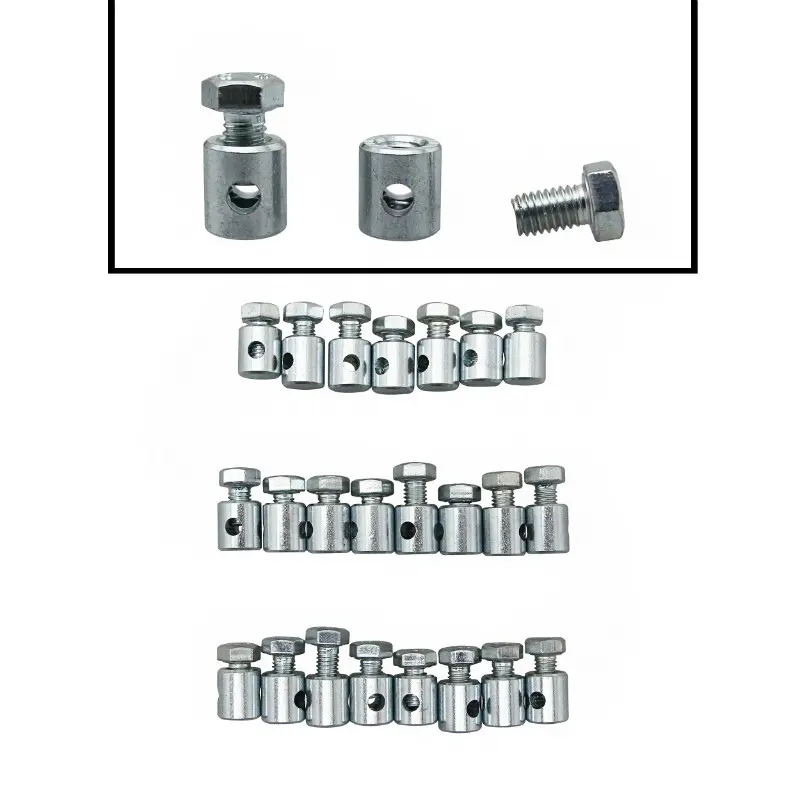 Serre-câble de frein vélo ALGI diam 9 mm L10 mm trou 3,5 mm blister de 25