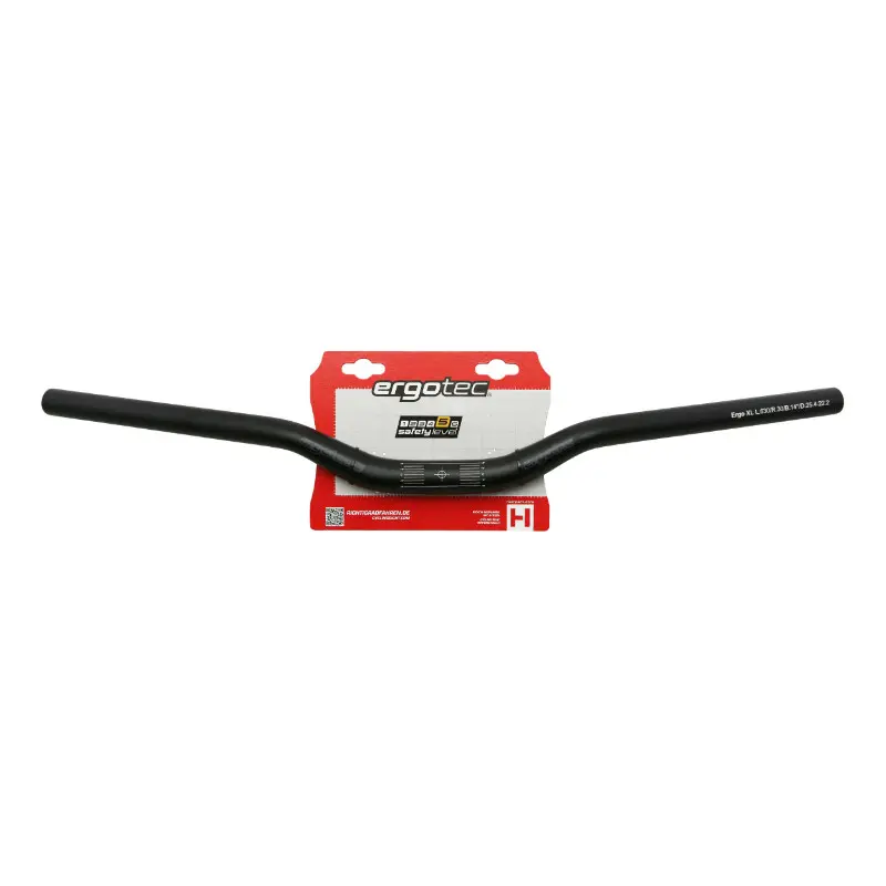 MTB ہاف رائز بار Ergotec 5 XL ایلومینیم سیاہ Ø25.4 ملی میٹر L630 ملی میٹر رائز 30 ملی میٹر