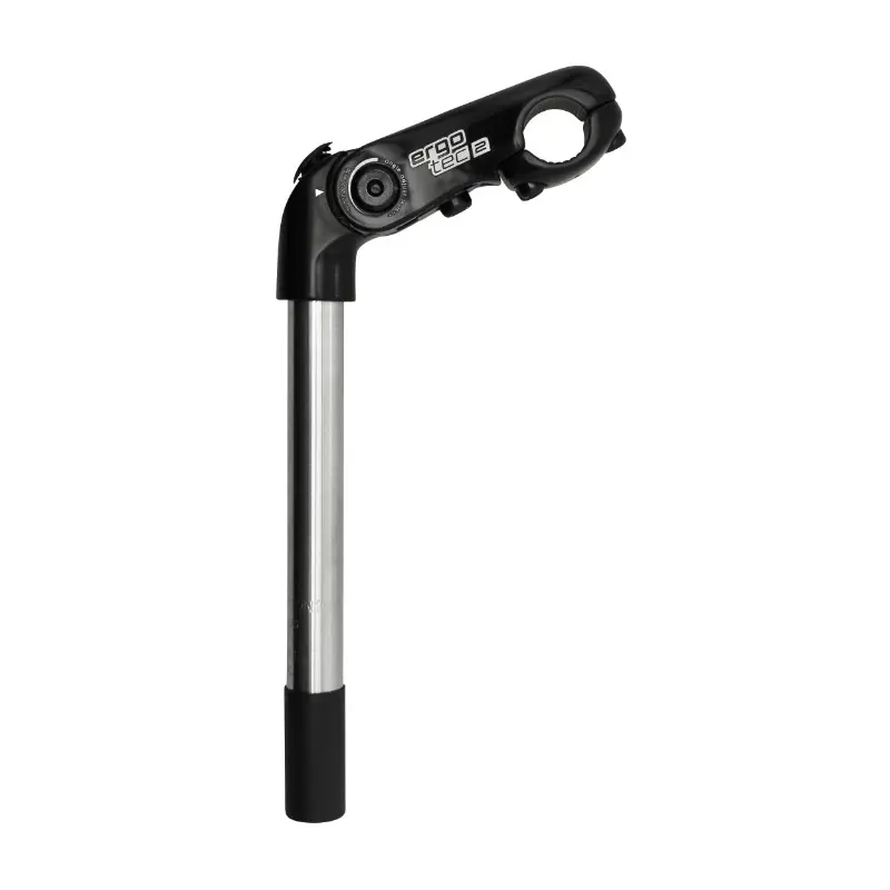 ERGOTEC KOBRA VARIO REGELBARE CITY-STANDARD-LENKERSTÜTZE MIT TELESKOP 22.2mm FÜR LENKER 25.4mm L 90mm SCHWARZ (Teleskop 230mm)