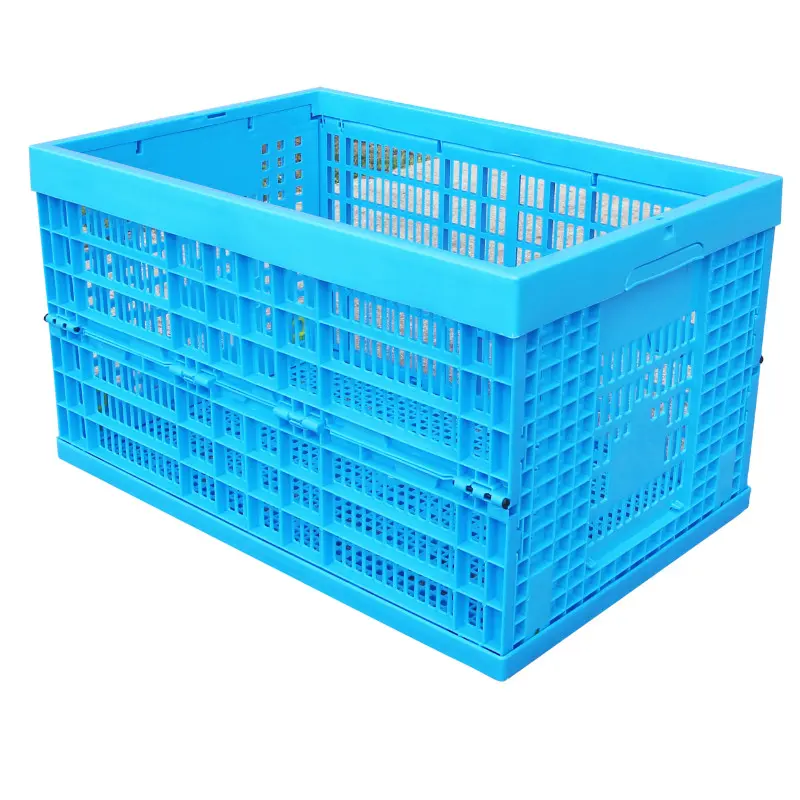 P2R ملحق مقطورة صندوق بلاستيكي أزرق قابل للطي أبعاد L59 x L39 x H33