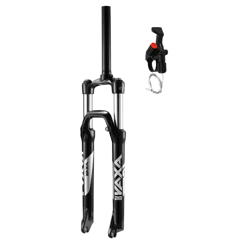 Gabel MTB 29" Zoom Vaxa 28 schwarz am Lenker verstellbar-sperrbar Federweg 100 mm glatte Gabelsäule 295 mm 1"1/8-28,6 Außendurchmesser scheibenkompatibel