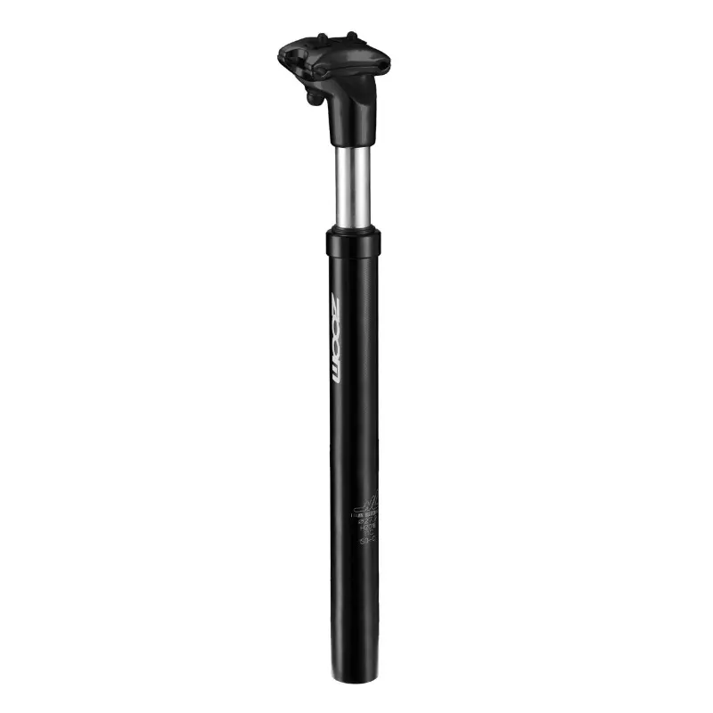 Sædpind ZOOM suspension MTB alu sort diam. 31,6 L350MM slag 40MM