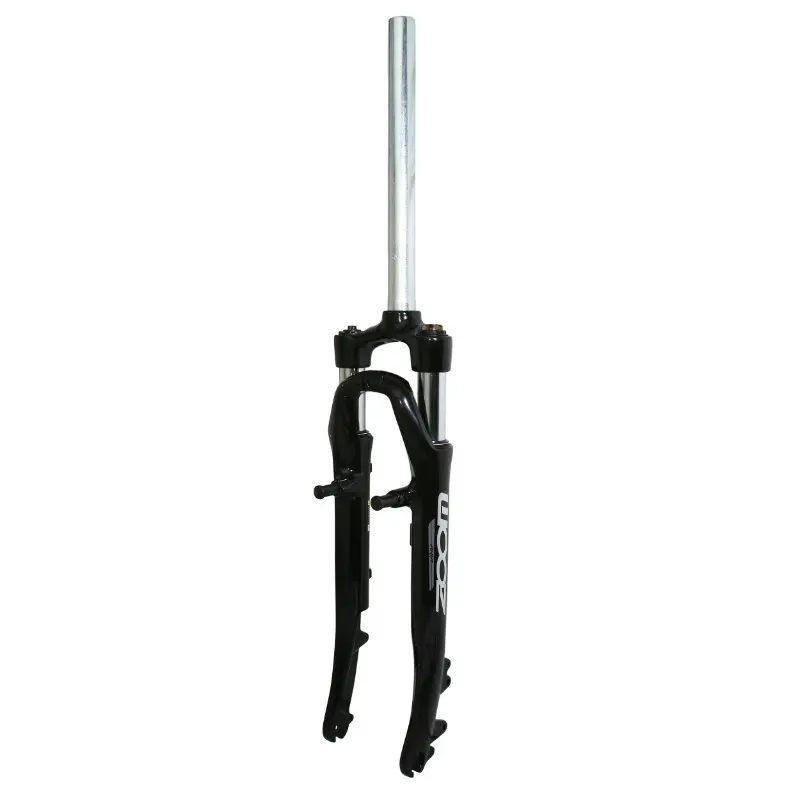 Fourche VTC 28" 700X35 Zoom 730 aluminium ressort noir débattement 50 mm pivot lisse 1"1/8-28,6 extérieur compatible V-Brake et disque
