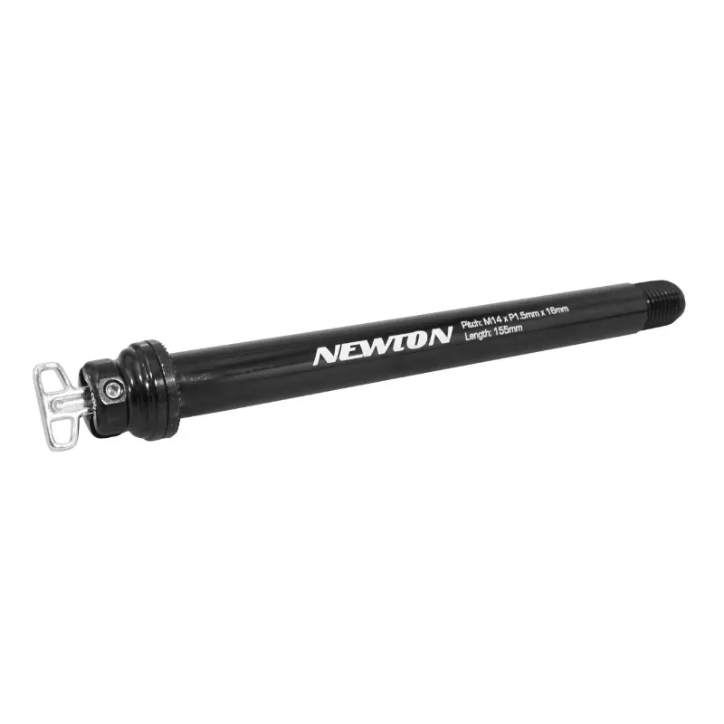 Axe traversant blocage roue Boost avant Newton M14 x 1.5 avec levier 15 x 110 noir type Fox